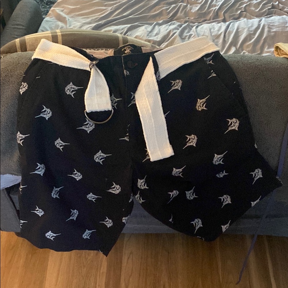 Beverly Hills Polo Club Black and White Athletic Shorts